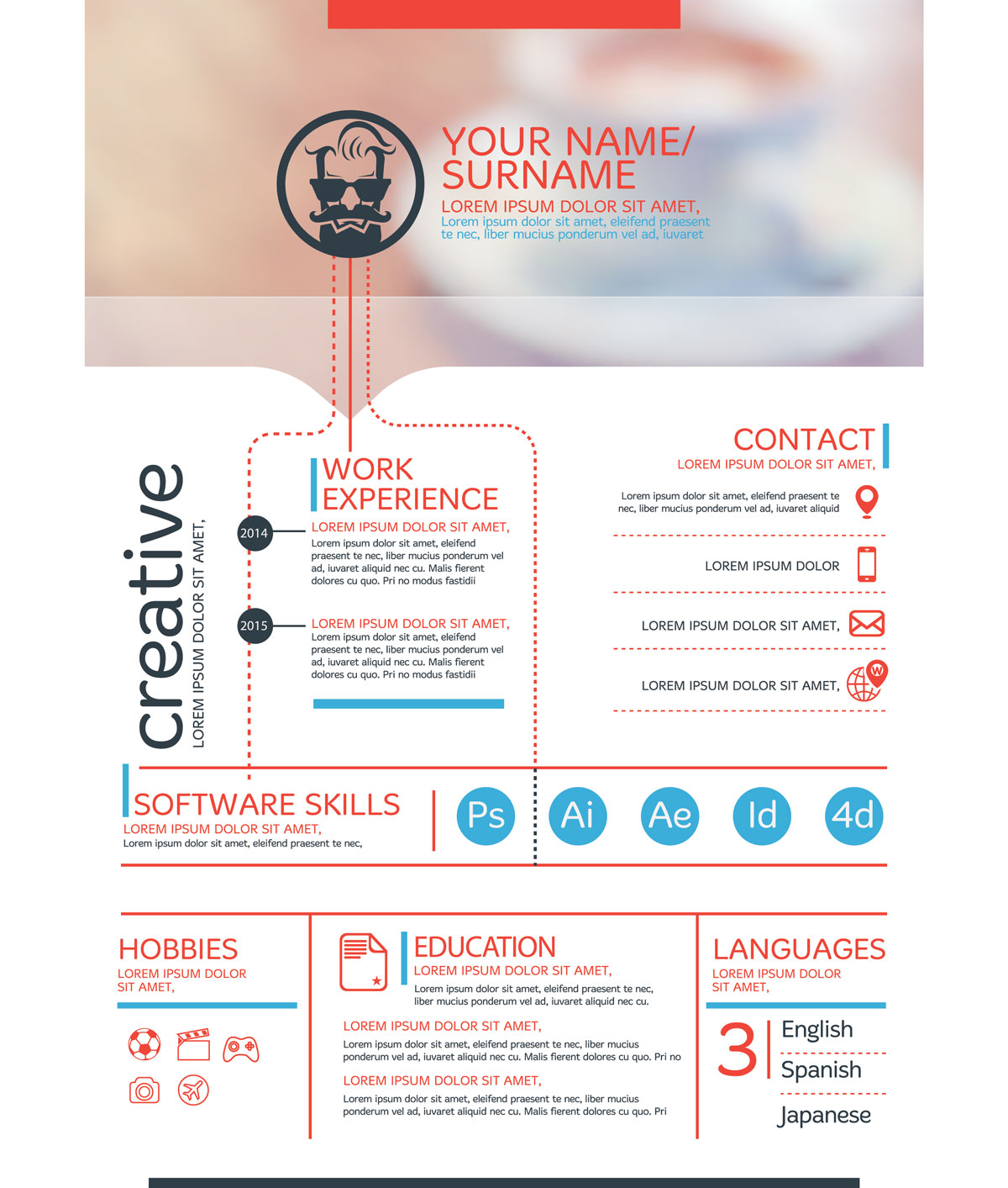 An Artsy Infographic Resume Template