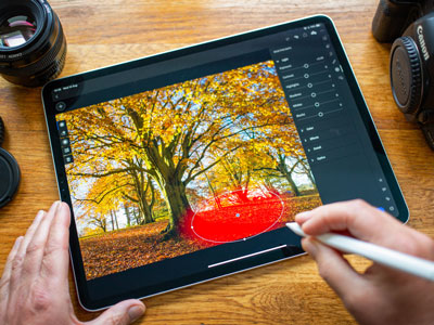 Use Adobe Photoshop to help create a photography portfolio for college.