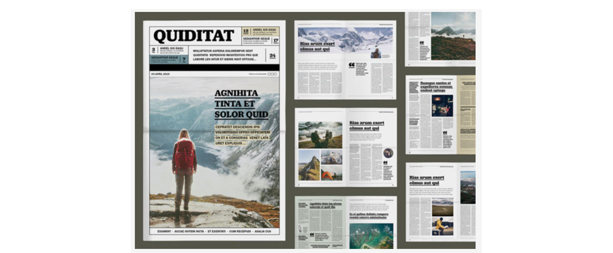 newspaper template for adobe indesign 4 page