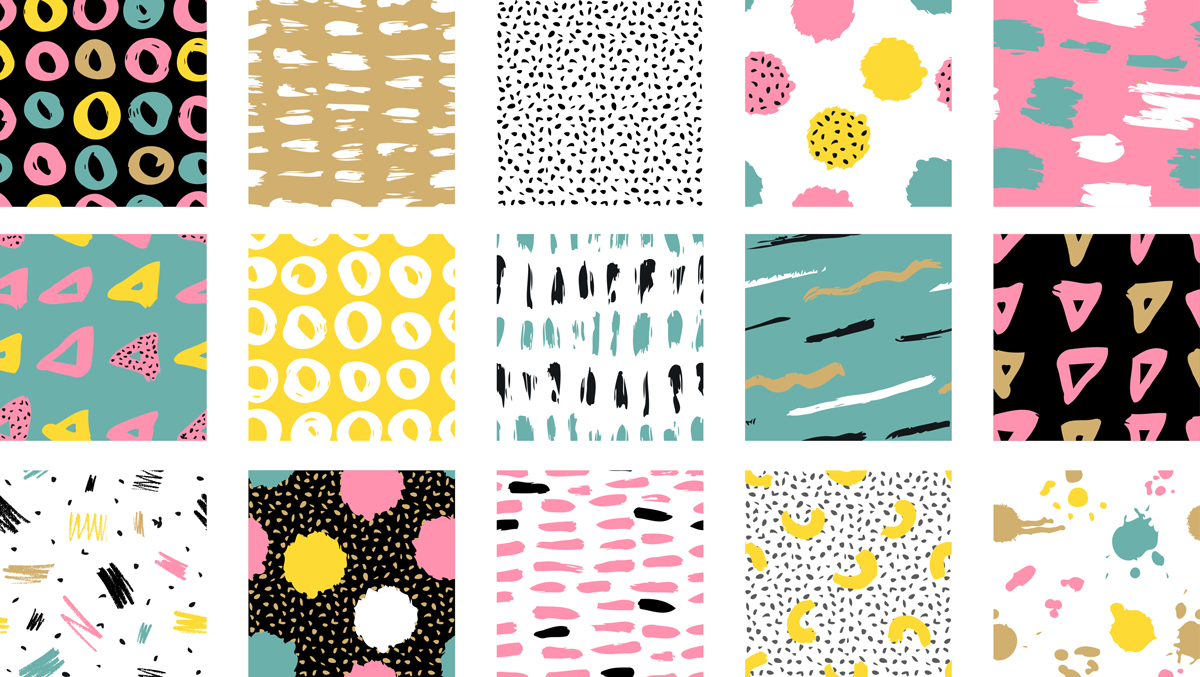 Pattern Backgrounds Created with Brushes in Illustrator