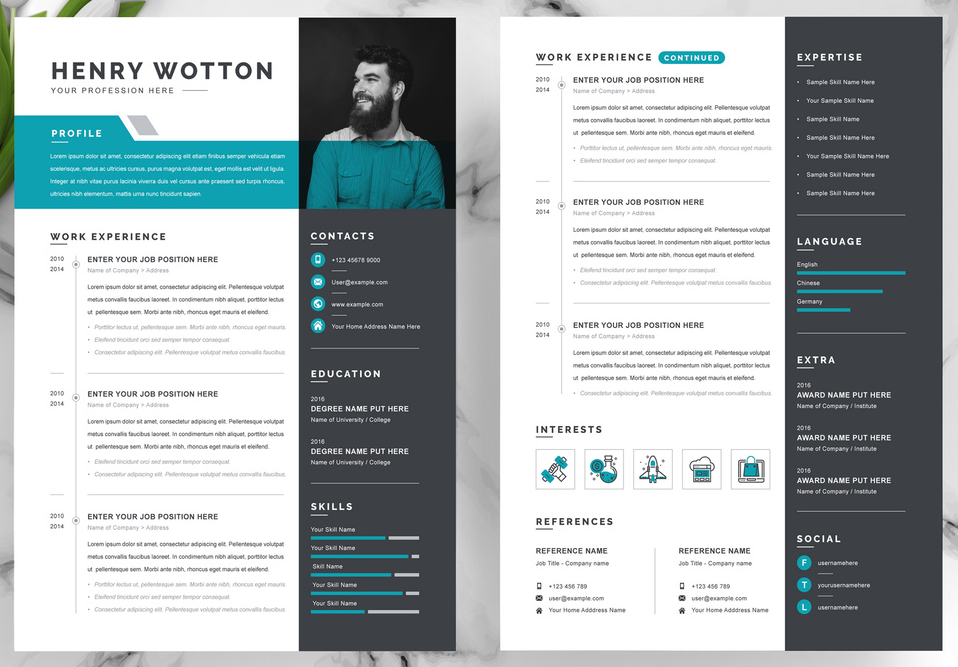 Free Student Resume Design Template