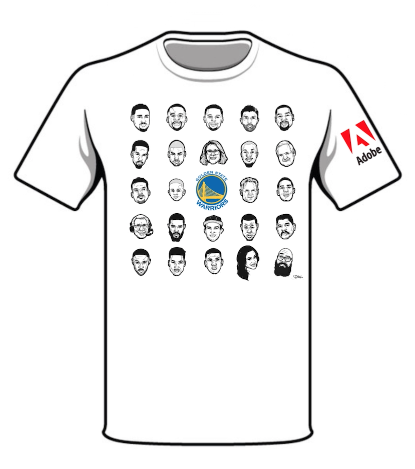 Warriors T-shirt designed by Rob Zilla 